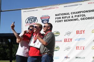 Wyatt and his mom, Susan, and dad, Dan, after winning top honors at the 2014 National Championships.