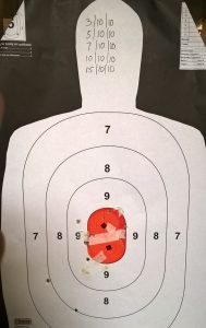 The target at 15 yards.