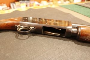 The Ithaca Model 37 loads from the bottom of the receiver and ejects its empty hulls from there, too, making this a user-friendly gun for both left- and right-hand shooters.