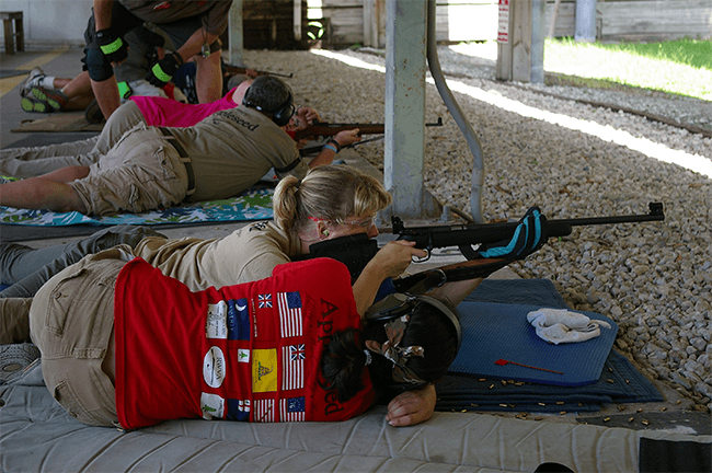 Project Appleseed Students shooting Prone